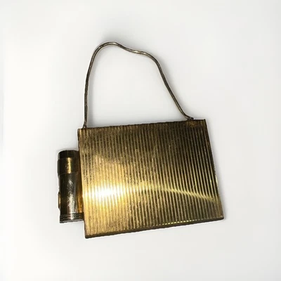 Bolsa de batom compacta vintage Evans Gold feminina cigarro - Imagem 1 de 4