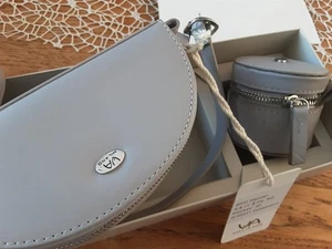 VIA MILANO MINI Crossbodybag  Tasche Leder Taupe  15x7,5x3,5cm + 6,5 X 6 cm - Bild 1 von 8