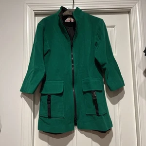 Vintage Wool Zip Mackintosh All Outdoors Coat Vintage Large Green Women’s  - Bild 1 von 7