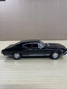 WELLY 1968 CHEVY CHEVELLE SS 396 NEGRO BRILLANTE 1/24 COCHE FUNDIDO A PRESIÓN (LEER) - Imagen 1 de 24