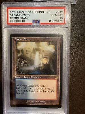 MTG Steam Vents #412 Ravnica Remastered Retro Frame PSA 10 Gem Mint - Image 1 of 4