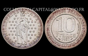 BU 10 Francs 1987 "Millennium Capétian". Silber - Bild 1 von 1