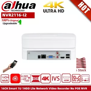 Dahua 8Kanal AI NVR NVR2108-4KS3 Smart 1U 8MP 4K HDMI Netzwerk Videorecorder ohne POE - Bild 1 von 24
