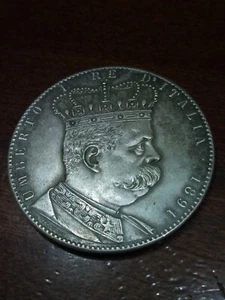 tallero 1891 eritrea umberto primo falso peso 27,14 non magnetica - Foto 1 di 3