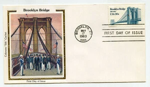 2041 Brooklyn Bridge, Colorano "Silk"Cachet FDC  - Picture 1 of 1