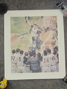 Beautiful 19 X 22 Bill Mazeroski Autographed Print 344/4,000 Ready To Frame - Picture 1 of 4
