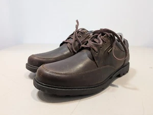 Rockport XCS Shoes Waterproof Hydro Shield Brown Leather Boots Size UK 8.5 Brown - Picture 1 of 12