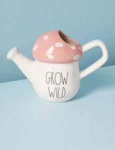 NEW RAE DUNN "GROW WILD" MUSHROOM SHAPED WATERING CAN CERAMIC spring - Picture 1 of 1