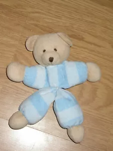 Doudou Peluche cmp UN REVE DE BEBE BLEU OURS BEAR ORSO CROIX - Picture 1 of 1