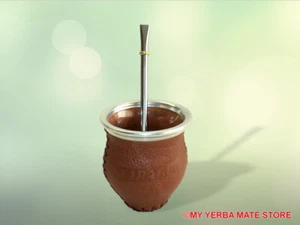 KIT YERBA MATE - Buque de vidrio artesanal con cuchara bomba - Envío gratuito - Imagen 1 de 12