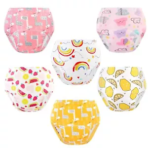 Baby Cotton Training Pants 6 Packs Toilet Training Underpants Absorbent Toddl... - Picture 1 of 7