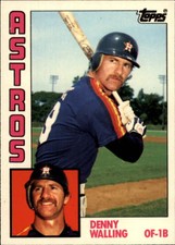 1984 Topps Tiffany Houston Astros Baseball Card #36 Denny Walling