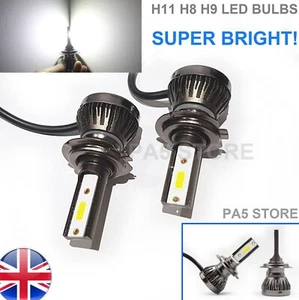 2x H11 Scheinwerfer LED Birnen M1 8000 Lumen hellweiß 6000K CREE Licht 12V Auto# - Bild 1 von 3