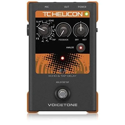 TC-Helicon VOICETONE E1 Single-Button Stompbox for Compelling Vocal Echo Effects - Image 1 of 3
