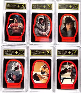 ROCKY II Complete Sticker Set 1979 Topps 22 Cards Stallone Graded ASG 9 NM - Picture 1 of 5