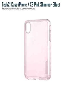 Tech21 Apple iPhone X XS Case pink Shimmer Effect Shock Proof Protective Cover - Picture 1 of 1