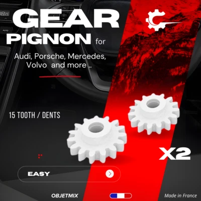 CUSTOM 3DPRINTED PARTS 2 Pignons Engrenages 15 dents Compteur Vitesse Audi Volvo Porsche Mercedes ..