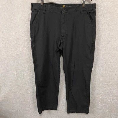 Pantalones de bolsillo para teléfono Carhartt calce relajado 40x30 negros de lona de trabajo híbridos Foto 1 de 4