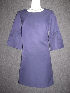 ABITO TUBINO FRENCH CONNECTION viola misto cotone manica 3/4 TG 4 NUOVO - Foto 1 di 7