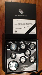 2016 LIMITED EDITION SILVER PROOF SET WITH COA & PACKAGING PRICED TO SELL NOW! - Picture 1 of 4