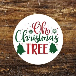 Oh christmas tree circle metal sign - Picture 1 of 1
