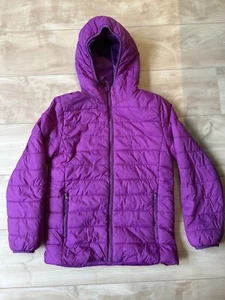 There Abouts Girls Purple Puffer Packable Jacket Coat Jacket Size Kids M 10/12 - Picture 1 of 7