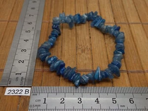 Bracelet chips baroque APATITE bleue naturelle du Brésil qualité AB 18cm reiki - Picture 1 of 2