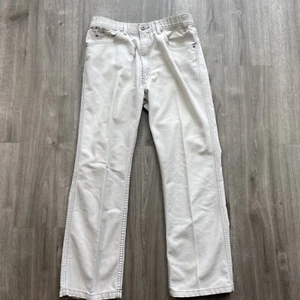 Vintage Levis Jeans Mens 36x34 Cotton Light Wash Denim White Strauss Brown Tag - Picture 1 of 12