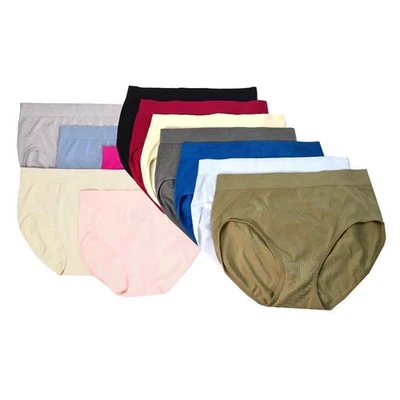 5 Pares Calzoncillos Carole Hochman Mujer Sin Costuras Nuevos Talla S-XL Mixto Stock Abierto Sin Caja Foto 1 de 4