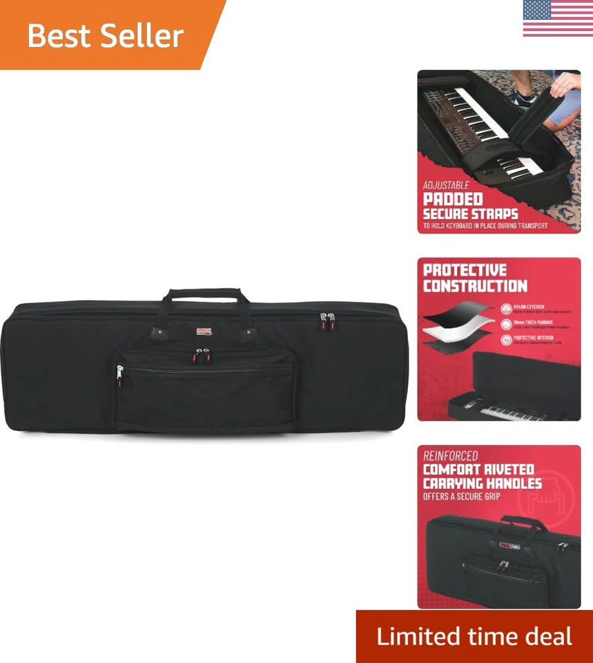 坚固尼龙键盘琴包 - 适合大多数 88 Note 键盘,方便 — 第 1/4 张图片