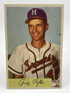 1954 Bowman #112 ANDY PAFRO Milwaukee Braves Excellent BB - Picture 1 of 2
