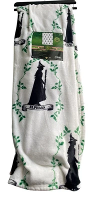 Wicked Elphaba Soft Plush Throw Blanket 50x70 Wizard of Oz Broadway Green Vines - Image 1 of 4