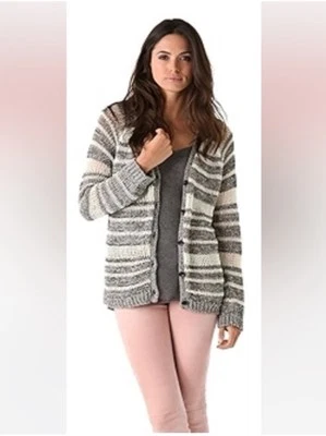 Cárdigan Suéter Rag & Bone Caterina Gris y Crema Talla Pequeña Foto 1 de 4