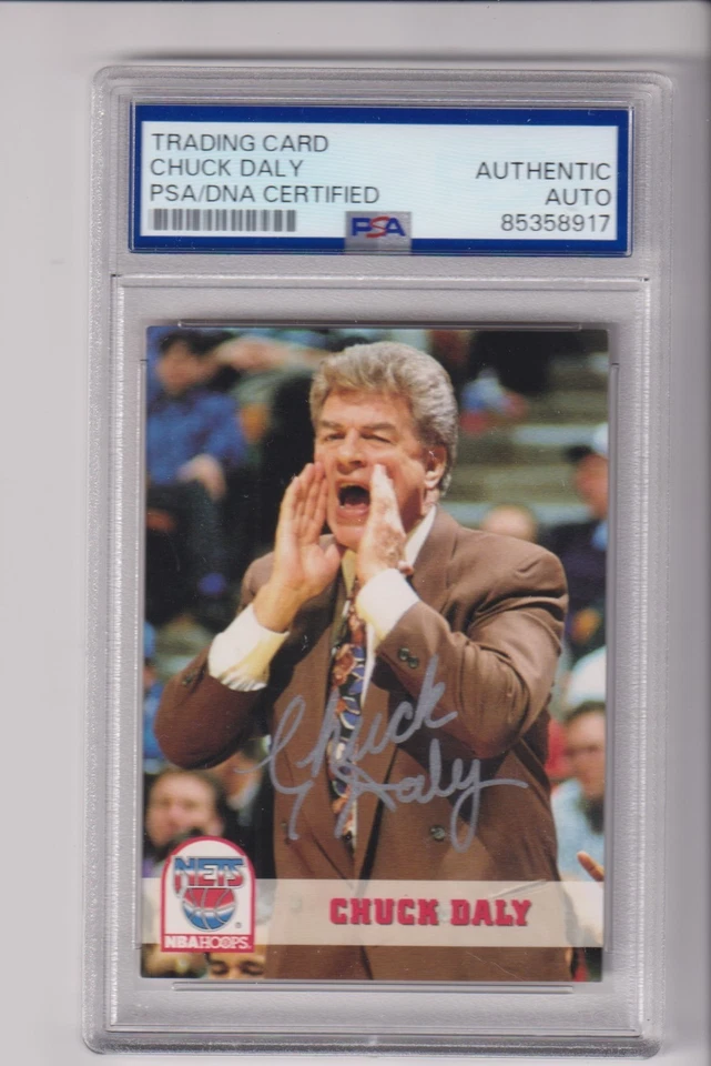 1993-94 HOOPS #246 SIGNED BY CHUCK DALY WITH PSA CERTIFIED GRADE - - Image 1 of 1