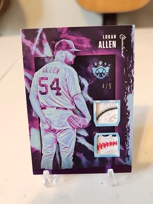 2020 Panini Diamond Kings DK Materials Logan Allen #DKM-LA Purple /5 (MEM, RC) - Image 1 of 2