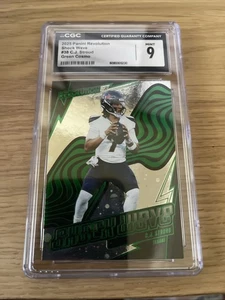 2025 Panini Revolution Shock Wave CJ Stroud Green Cosmo /25 CGC 9 Texans - Picture 1 of 2