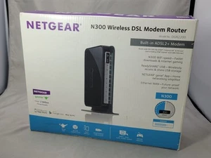 Netgear N300 Wireless DSL Modem Router Model DGN2200 Built In ADSL2 Modem - Picture 1 of 12