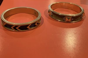 House Of Harlow Bracelets Set Of 2 - One Cobalt Blue & One Olive Green Aztec - Picture 1 of 3