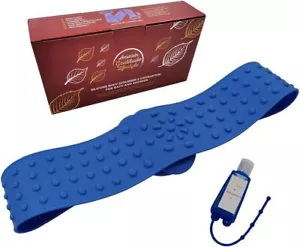 Silicone Bath Body Brush - Extra Long Shower Exfoliating Scrubber Blue - Picture 1 of 8