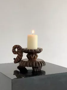 1950 BOUGEOIR CANDLESTICK MODERNISTE BRUTALIST RUSTIC MODERN Marolles - Foto 1 di 5