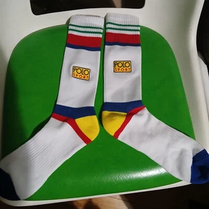 Nwot Polo Sport Ralph Lauren- Hi Tech 1993 93 1992 92 Retro Socks Rare Sportsman - Picture 1 of 1
