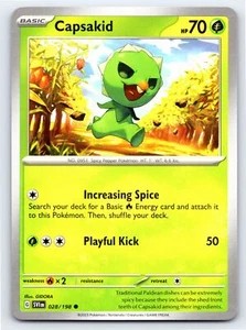 Capsakid 028/198 Common Scarlet & Violet Pokemon Card - NM Near Mint - Picture 1 of 5