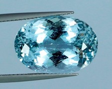 13.80 CT Natural Aquamarine Gemstone Oval Cut From Africa