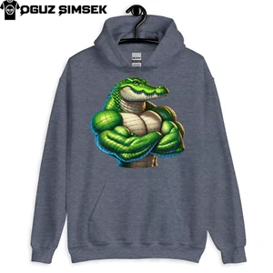 Unisex Heavy Blend Hoodie Gildan | Buff Crocodile Design | Bold & Comfortable - Bild 1 von 23