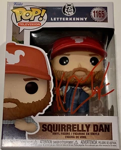 Letterkenny K. Trevor Wilson Autographed Squirrelly Dan Funko Pop Figure Red Ink - Picture 1 of 2