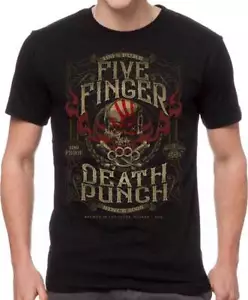 Five Finger Death Punch 100 Proof Heavy Thrash Metal Music Band T Shirt FIV10065 - Picture 1 of 3