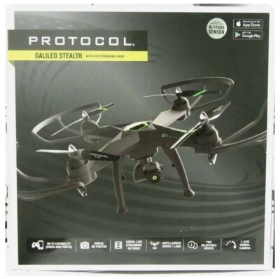 Cuadricóptero Drone Protocol Galileo Stealth con Cámara - Listo para Volar - Negro Foto 1 de 3