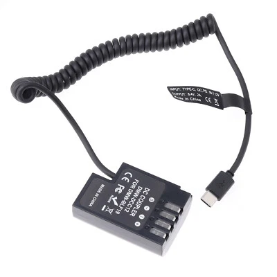 USB Type-C to DMW-BLF19/DCC12 Dummy Battery Adapter Cable for Panasonic GH4 GH5s - Image 1 of 4