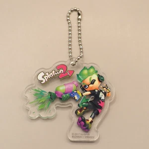 Boy Neon Green Splatoon 2 Acrylic Keychain Bandai Japan W438 - Picture 1 of 4