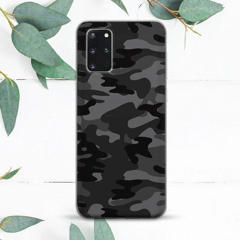 Funda militar negra camuflaje gris camuflaje para Samsung Note 20 S21 S22 S23 S24 FE Foto 1 de 1